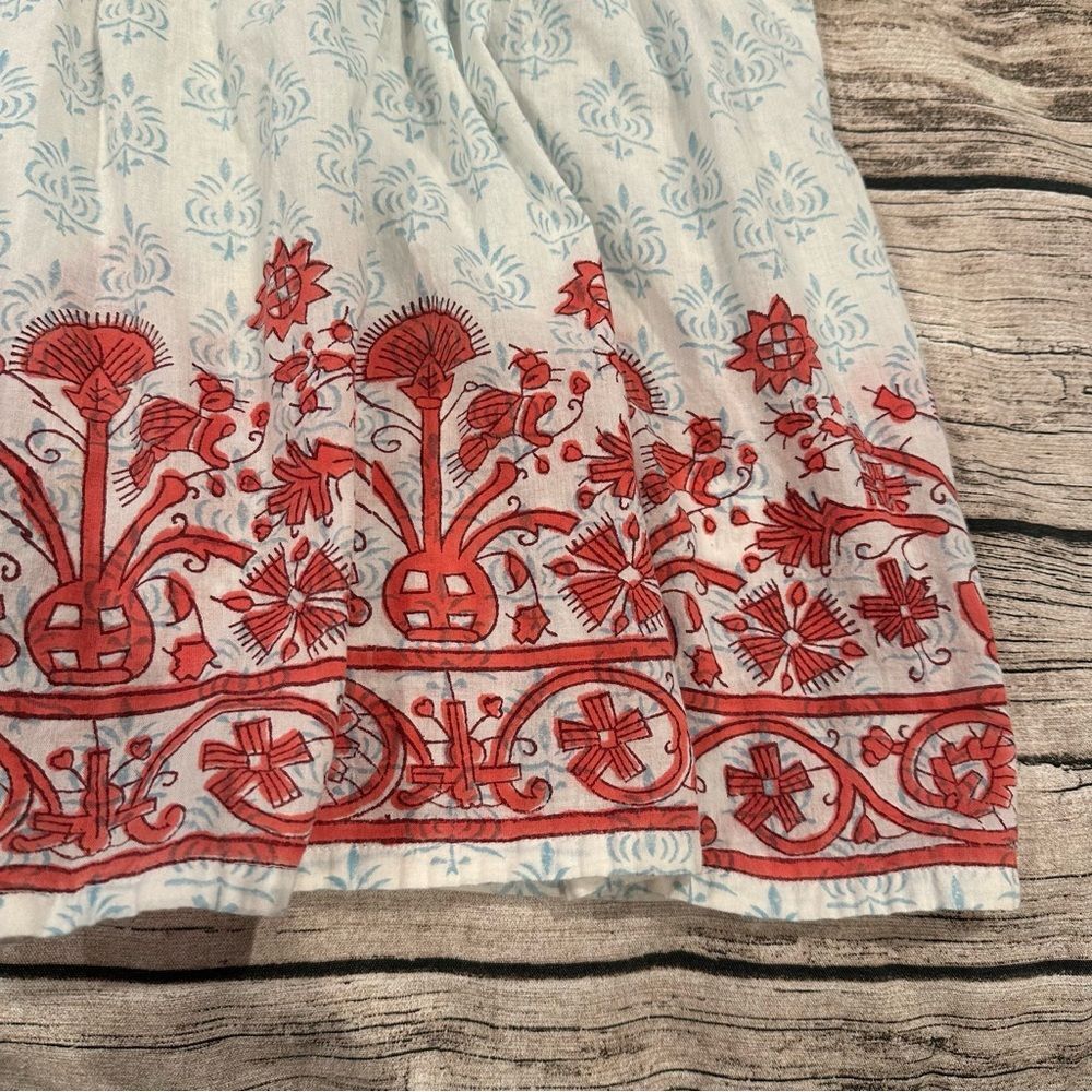 Roberta Roller Rabbit Cotton Blouse With Beaded Edge Size S/M - Picture 3 of 11